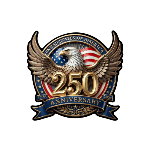 AMZ 汽车贴窗纸 美式复古250周年鹰旗贴花个性创意便携车窗装饰贴纸