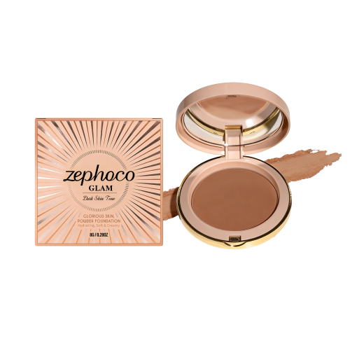 zephoco 轻盈哑光粉饼（深肤色）柔雾轻薄底妆自然贴合粉质细腻