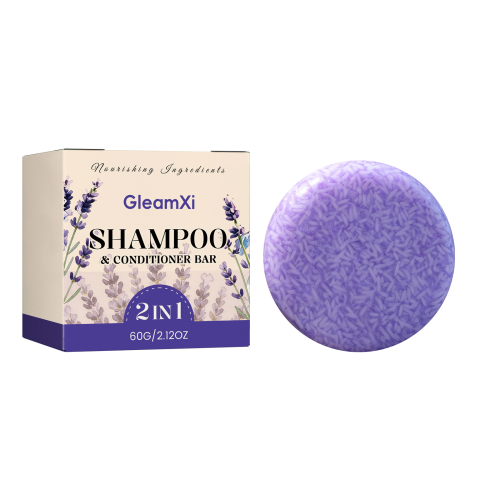 GleamXi 2合1薰衣草洗发皂 温和清洁头发清爽柔顺轻盈洁净洗发皂