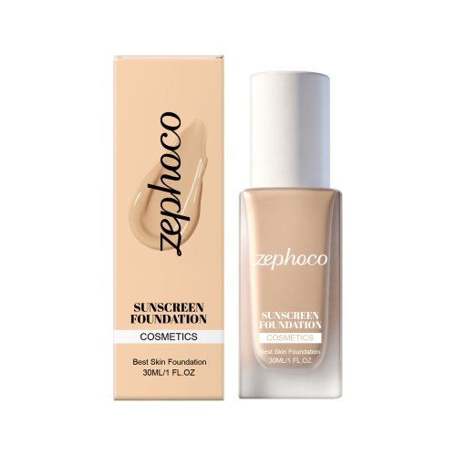 zephoco 水润打底粉底液 自然匀肤滋润温和细腻清透无暇粉底液