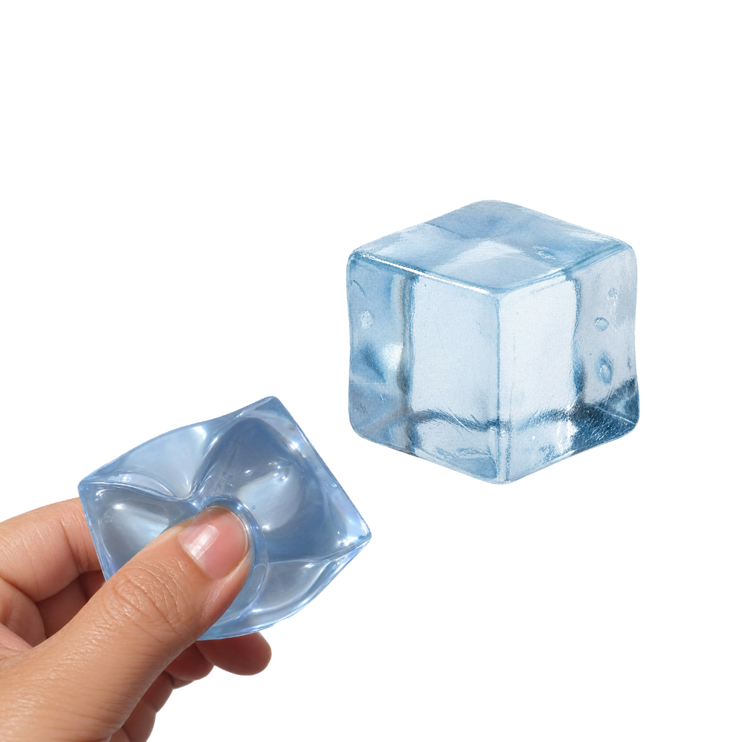 Stress Relief Toys Blue Ice Cube Squeezable Fun_voghion.com