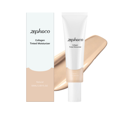 zephoco 润色保湿霜（自然色）自然遮瑕隐形毛孔轻薄水润粉底液
