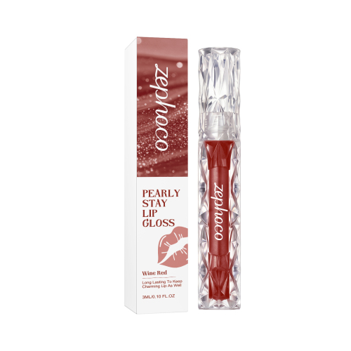 zephoco 闪亮光泽唇釉（酒红色）配方温和舒适亲肤质地轻盈自然