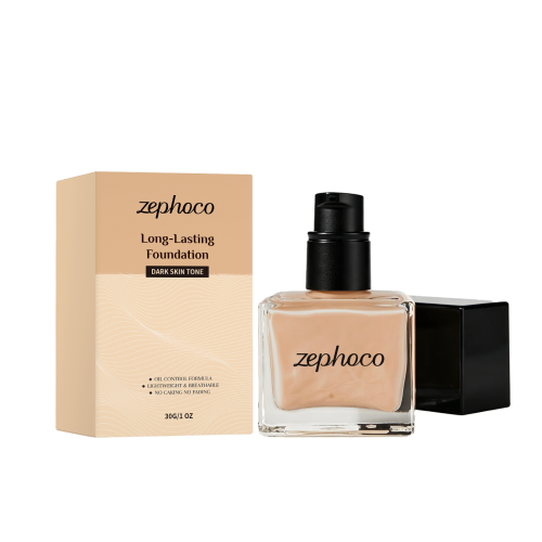 zephoco 轻透遮瑕粉底液（深肤色）轻薄服帖均匀遮盖肌肤瑕疵日常底妆护理