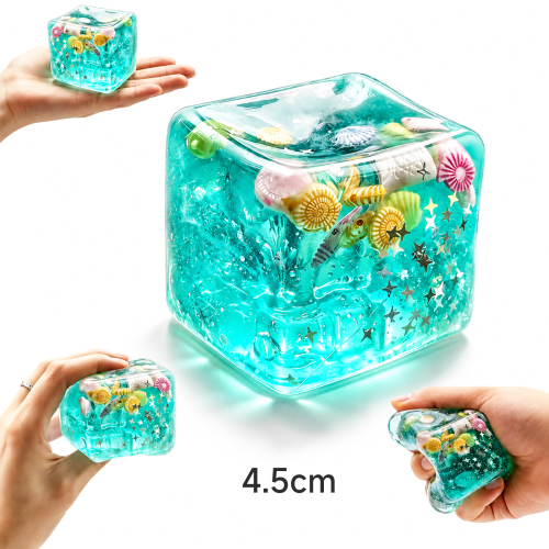 DOWMOO 4.5cm麦芽糖星星海岛方块 视觉舒缓慢回弹安全TPR放松压力方块