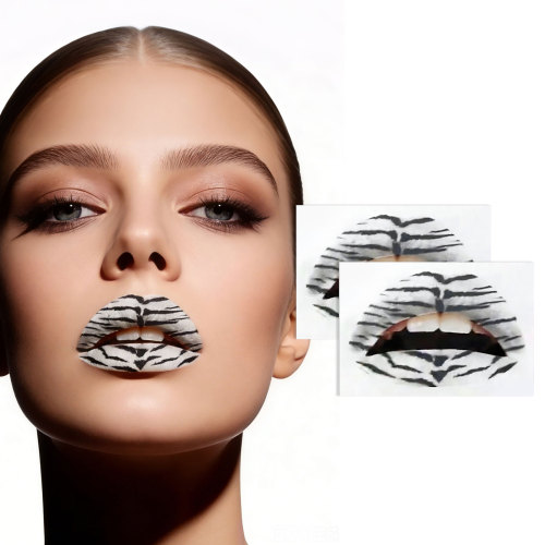 AMZ 唇部纹身贴 亲肤防水持久贴合趣味搞怪妆效DIY一撕即贴吸睛唇妆