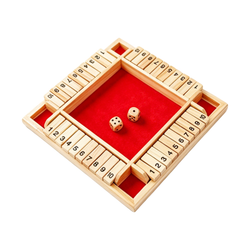 Dowmoo 翻牌游戏棋盘红底吸塑装 跨境木制亲子互动玩具儿童益智类桌游游戏