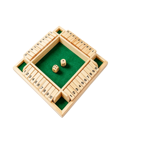 Dowmoo 翻牌游戏棋盘绿底吸塑装 跨境木制亲子互动玩具儿童益智类桌游游戏