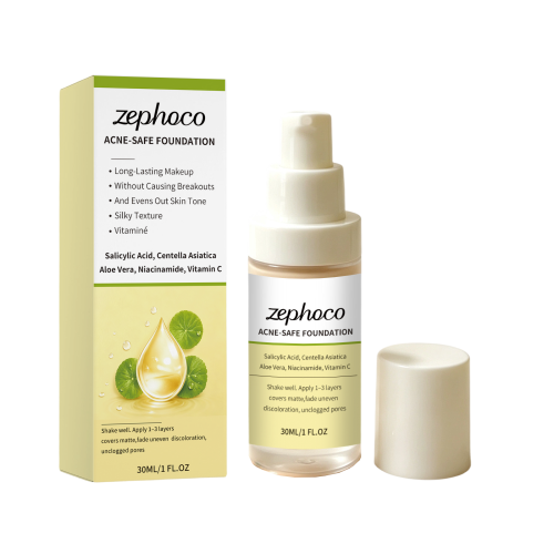 zephoco 痘痘友好型粉底液 滋润保湿温和配方清爽舒适呵护肌肤