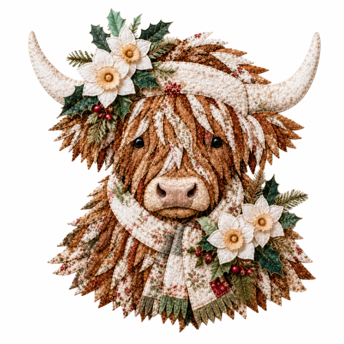 AMZ 12月高地牛布艺拼贴 新手友好材料齐全立体造型装点家居布艺拼贴