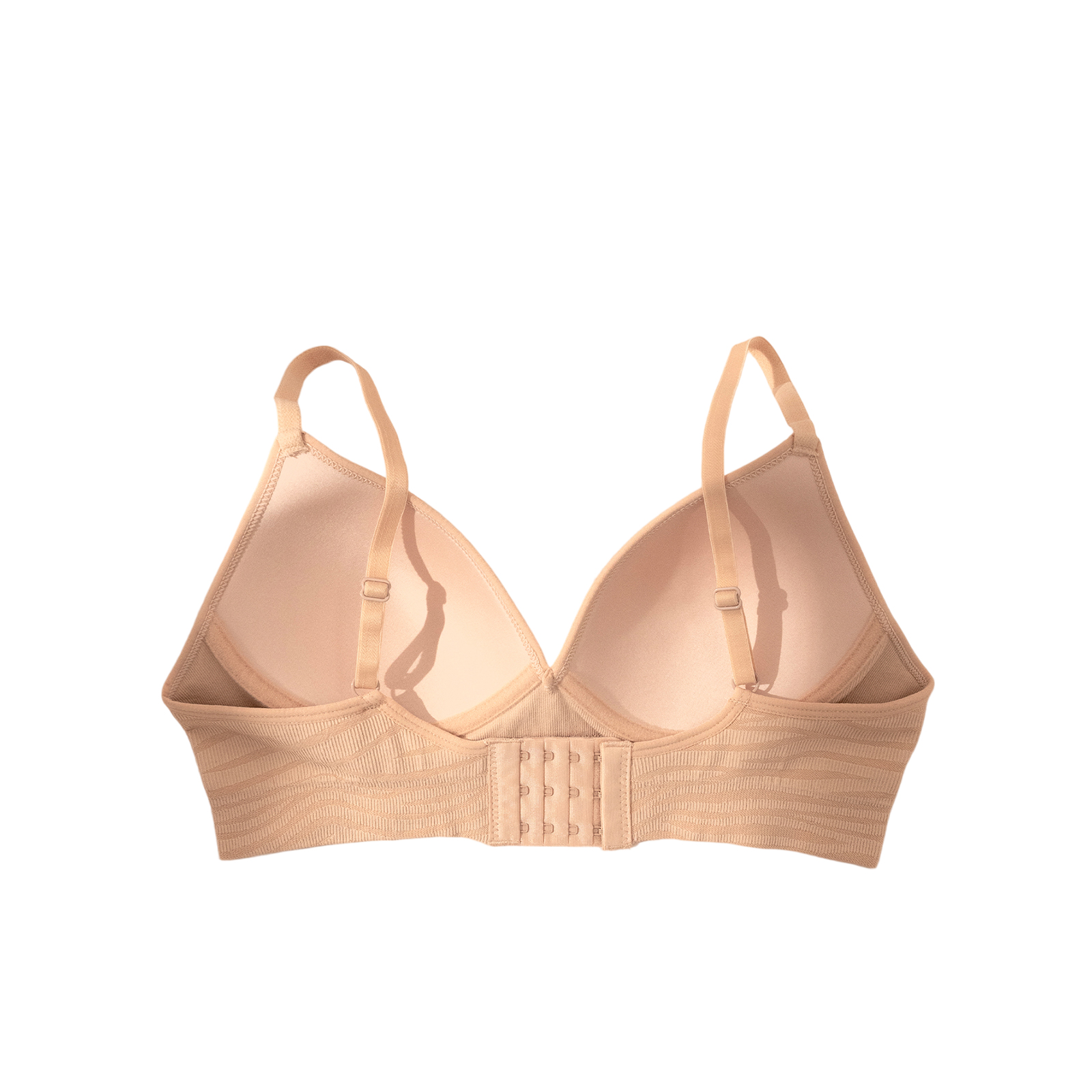 Zeriluna Deep V Zebra-Patterned Fixed Cup Bra. Soft And Comfortable,_voghion.com