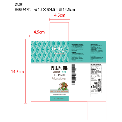 椰子薄荷漱口水纸盒