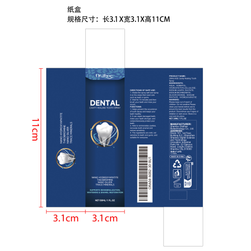 牙齿护理喷剂纸盒