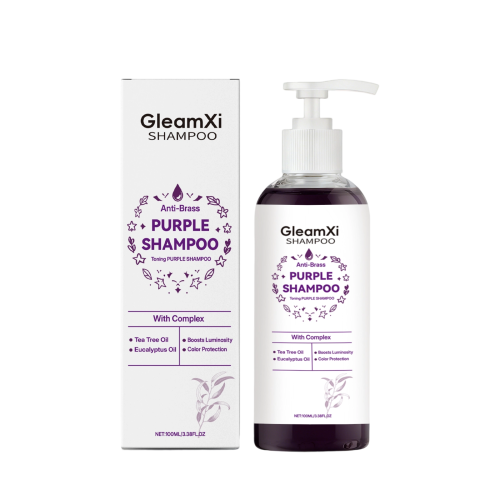 GleamXi 紫色柔顺洗发水 温和清洁蓬松秀发清爽保湿亮泽滋润洗发水