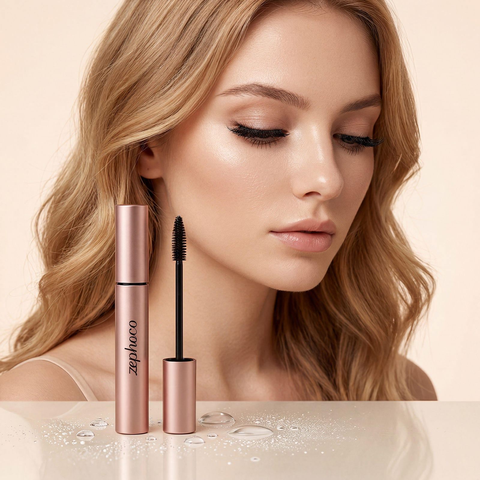 zephoco Waterproof Curled Mascara (Black) - Non-Drying, Long And Curled, Easy To Set And Apply. Cross-Border Makeup Product._voghion.com