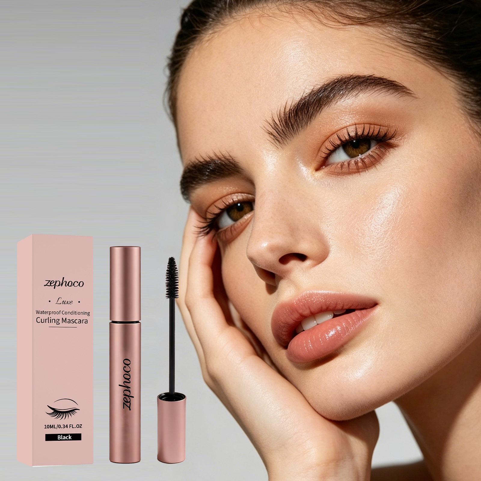 Zephoco Waterproof Mascara Black Long Lasting And Curled Lashes_voghion.com