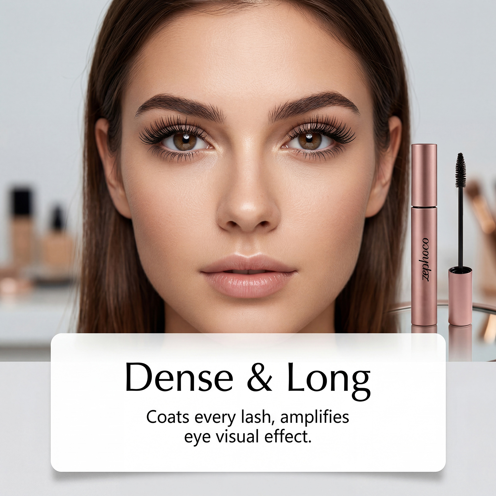 zephoco Waterproof Curled Mascara (Black) - Non-Drying, Long And Curled, Easy To Set And Apply. Cross-Border Makeup Product._voghion.com