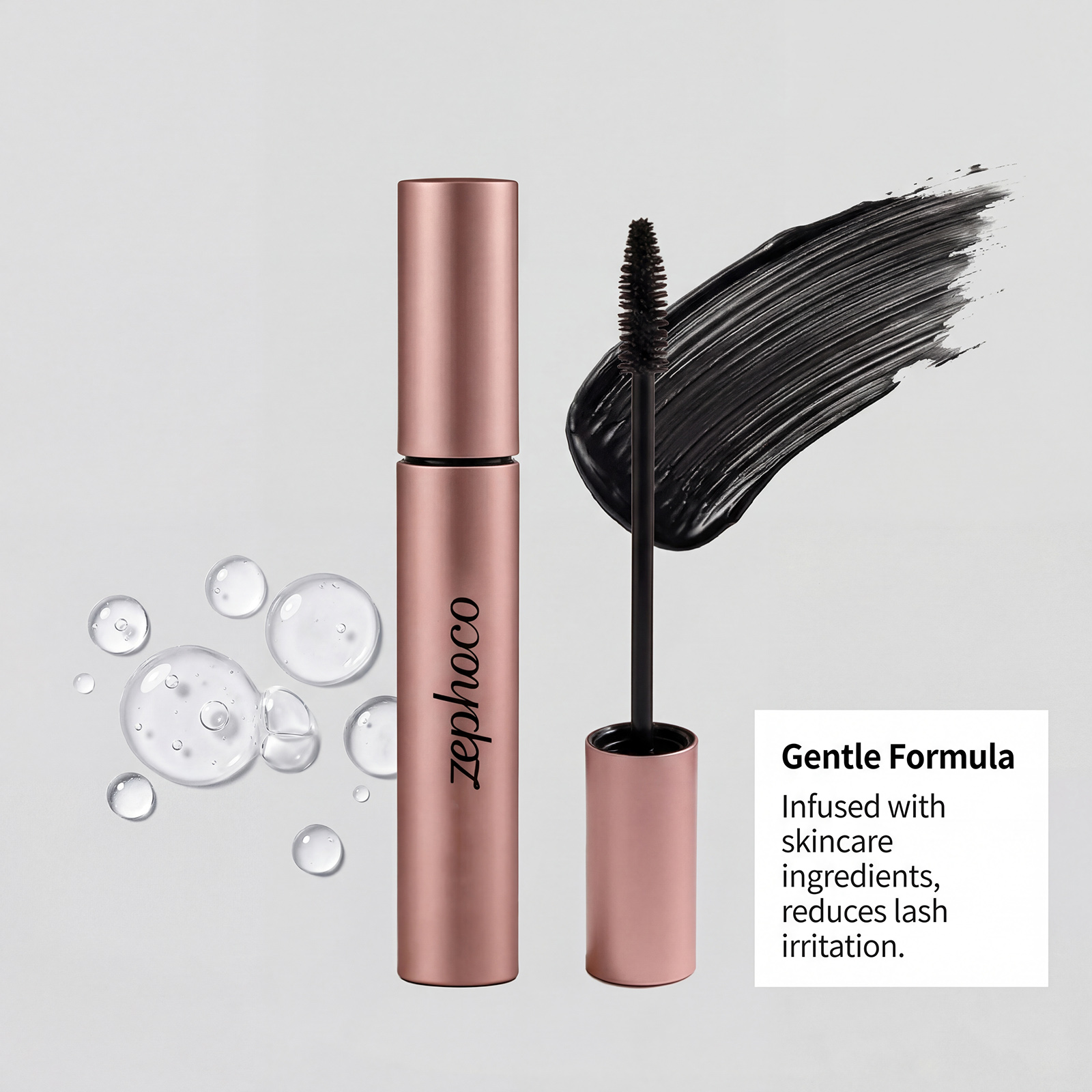 Zephoco Waterproof Mascara Black Long Lasting And Curled Lashes_voghion.com