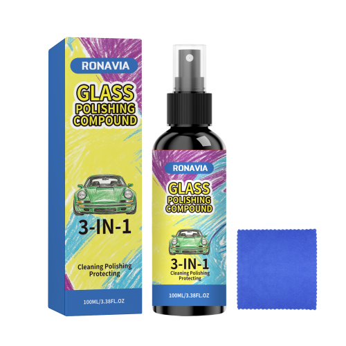 RONAVIA 玻璃清洁抛光剂 车用玻璃抛光清洁剂除垢去污水渍去除剂