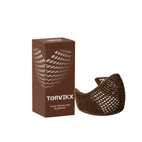 TORVIKX 纱巾打底固定器棕色盒装 丝巾打底久戴稳固头巾造型硅胶防滑透气