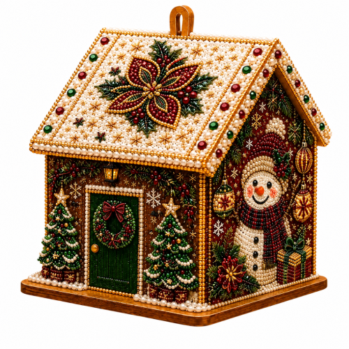 AMZ 3D圣诞小屋钻石画套装（雪人）圣诞DIY安全摆件其他玩具