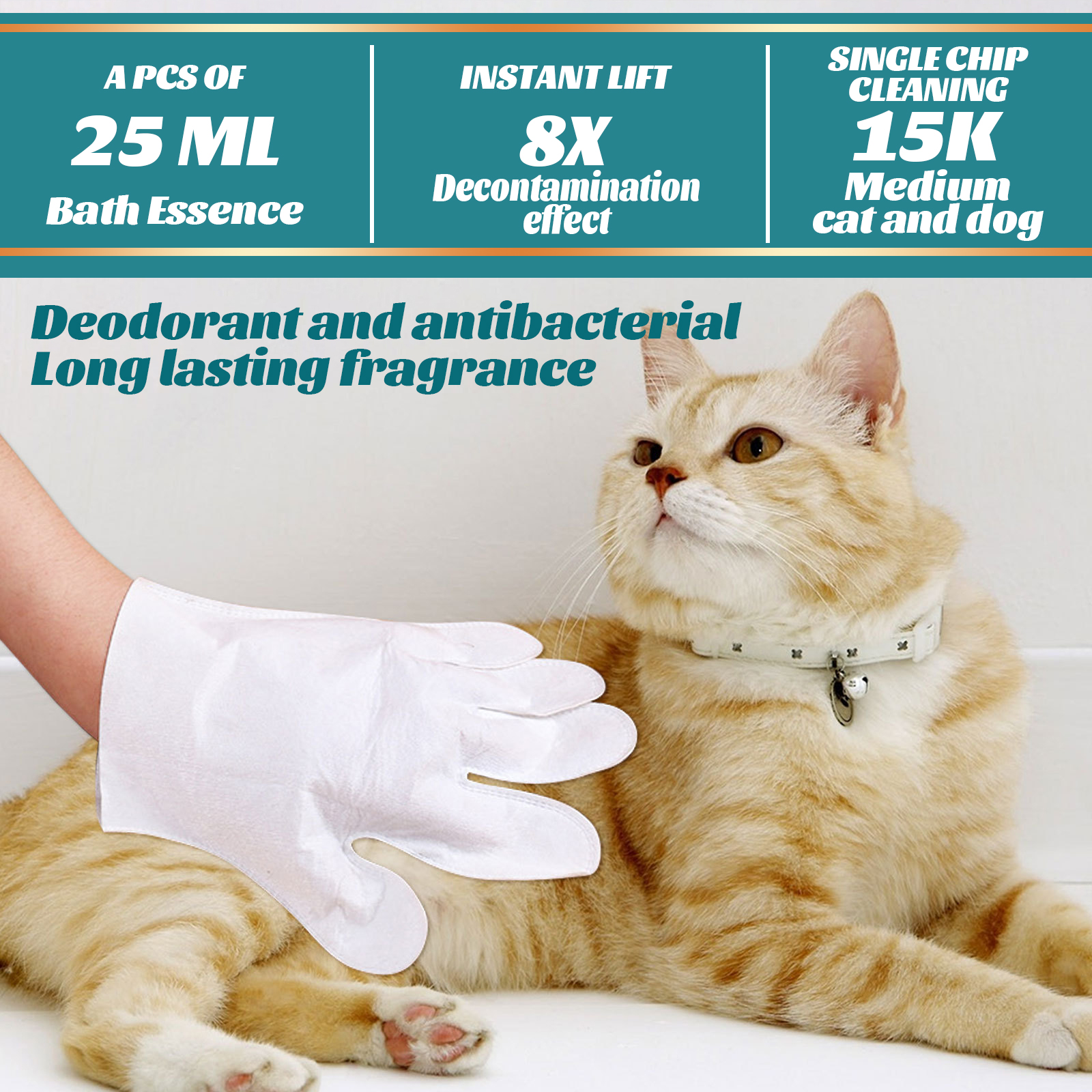 Yegbong Pet No-Rinse 10pcs Dog Cat And Deodorizing Dry Cleaning Sensory Care Gloves_voghion.com