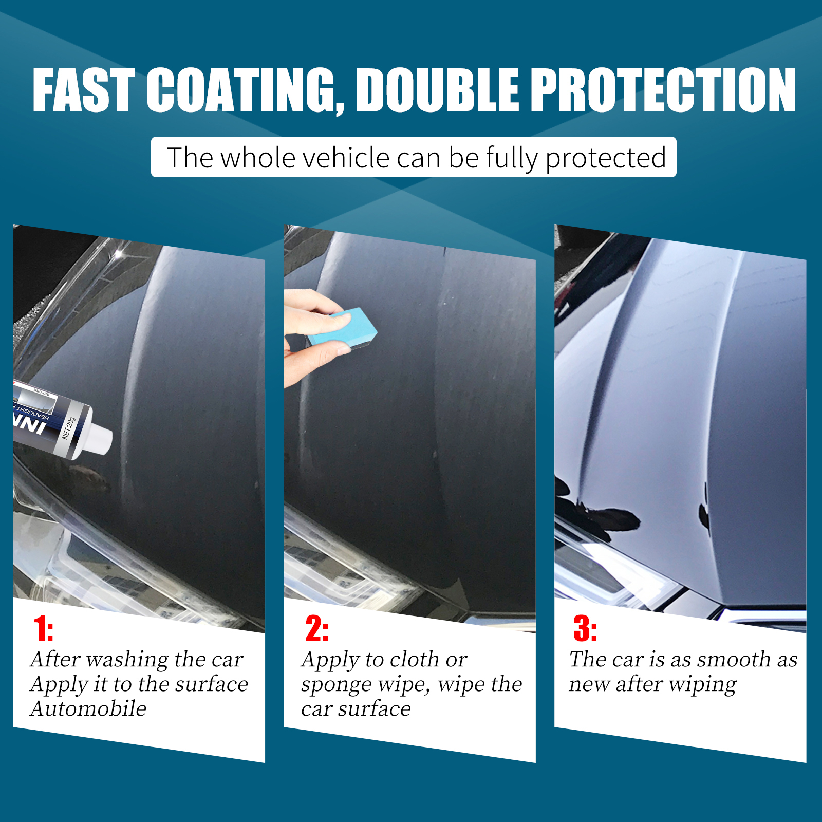 Rayhong Automotive Coating Liquid Wax, Maintenance Drive Water Scratch Proof Sealing Glaze Plating Crystal Decontamination Polishing Car Paint Plating Crystal_voghion.com