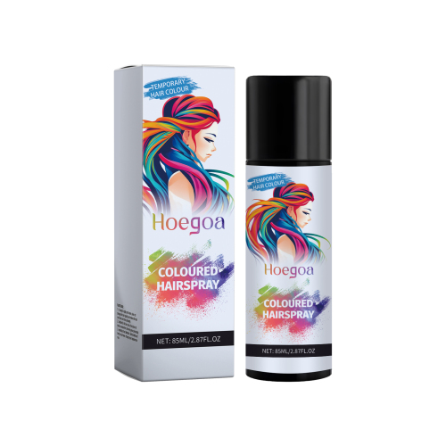 Hoegoa 临时黑色美发喷剂 易上色头皮轻松温和一次性黑色染色剂喷雾