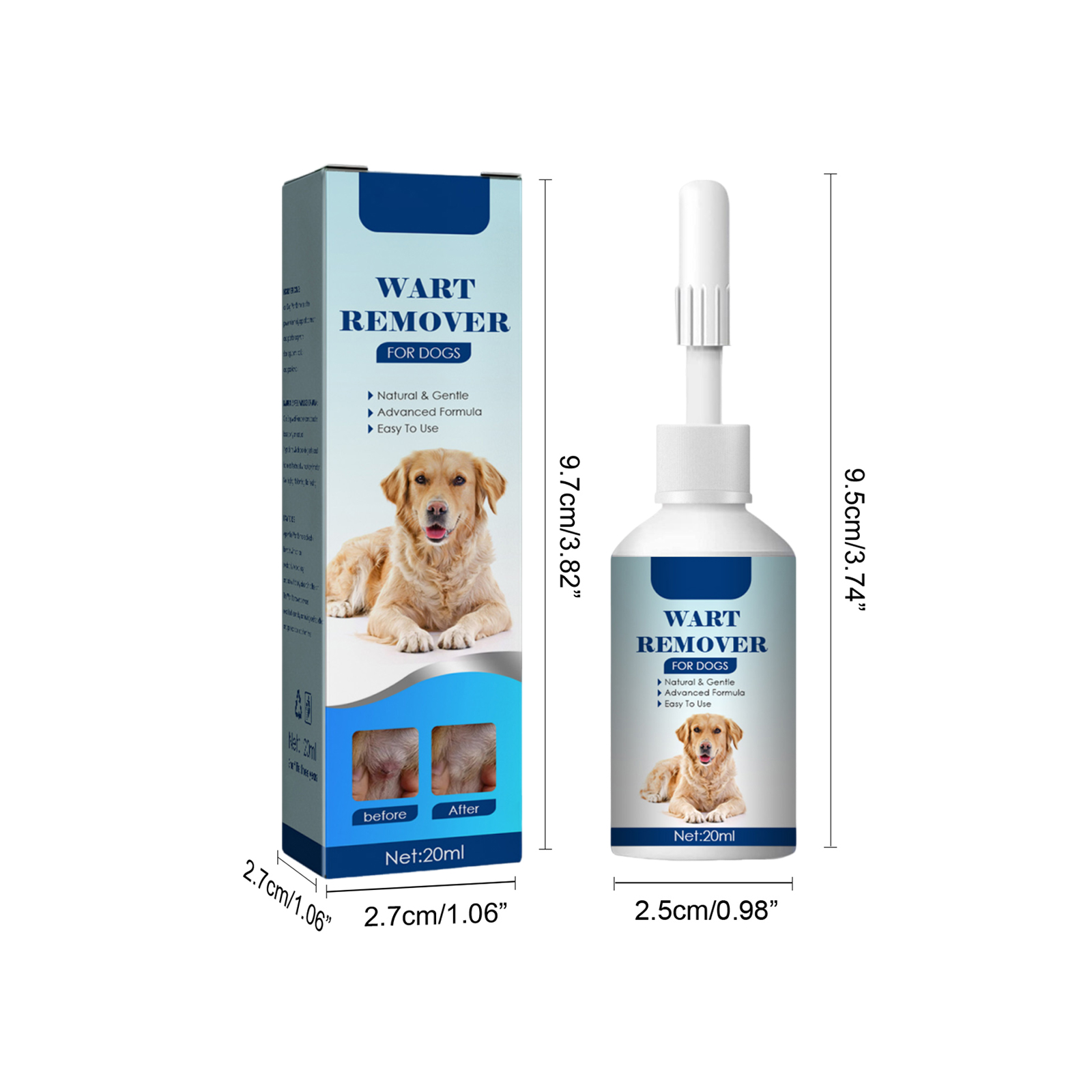 Solución limpiadora suave para verrugas de perros_voghion.com