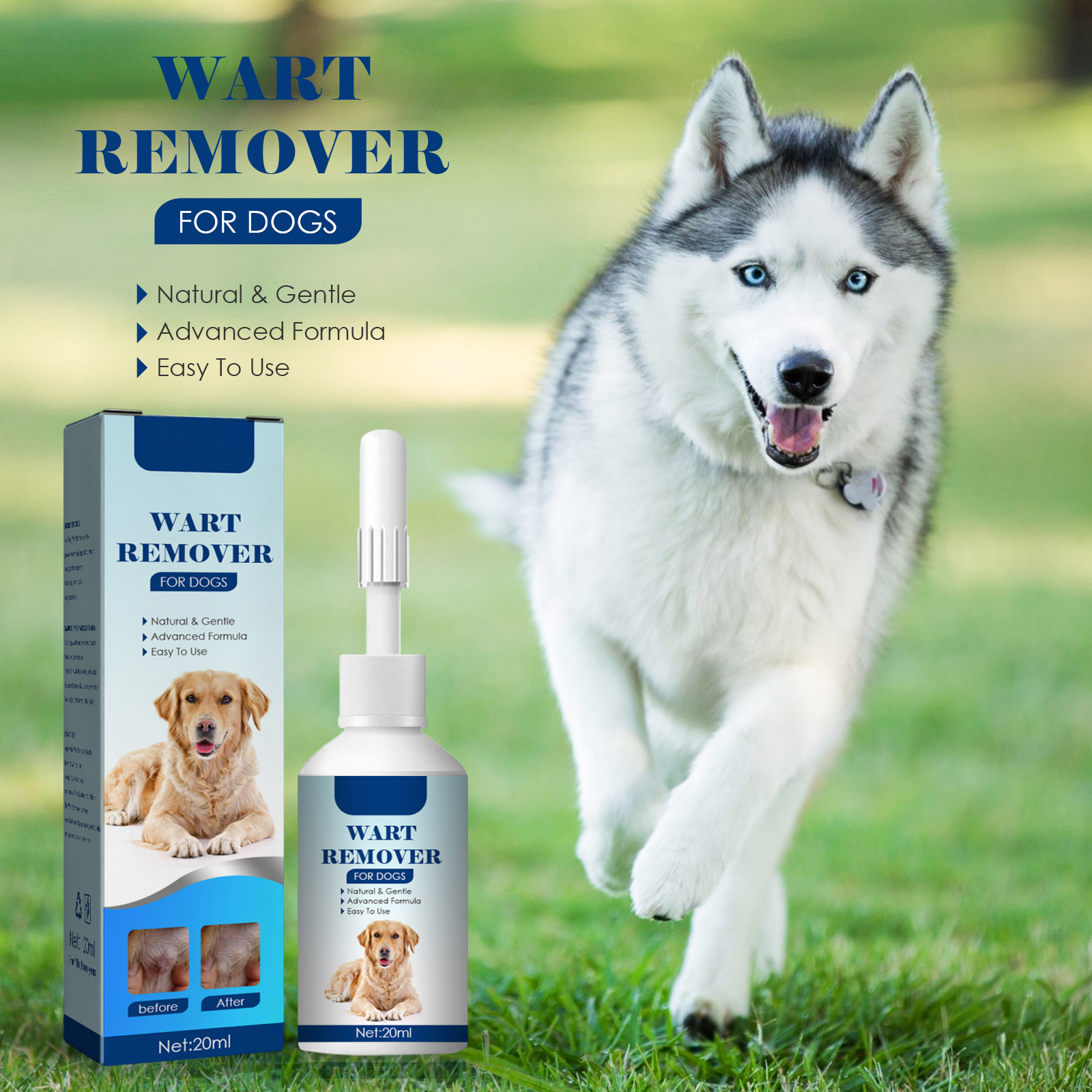 Solución limpiadora suave para verrugas de perros_voghion.com