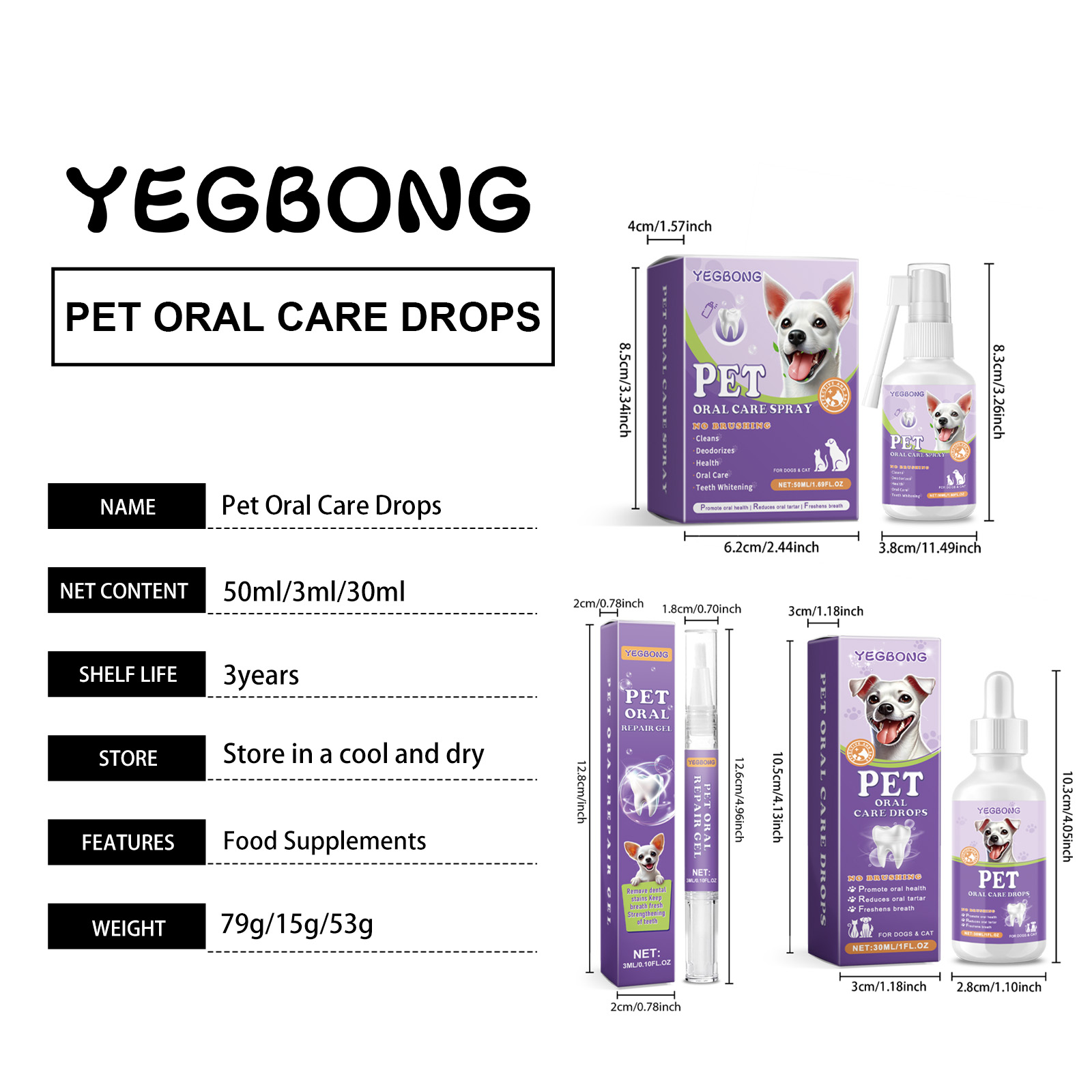 Munvårdsspray för hundar och katter för fräsch andedräkt_voghion.com