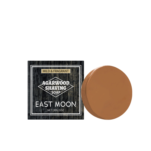 East Moon 沉香木男士剃须皂 温和清洁洗脸滋润便携清爽剃须皂