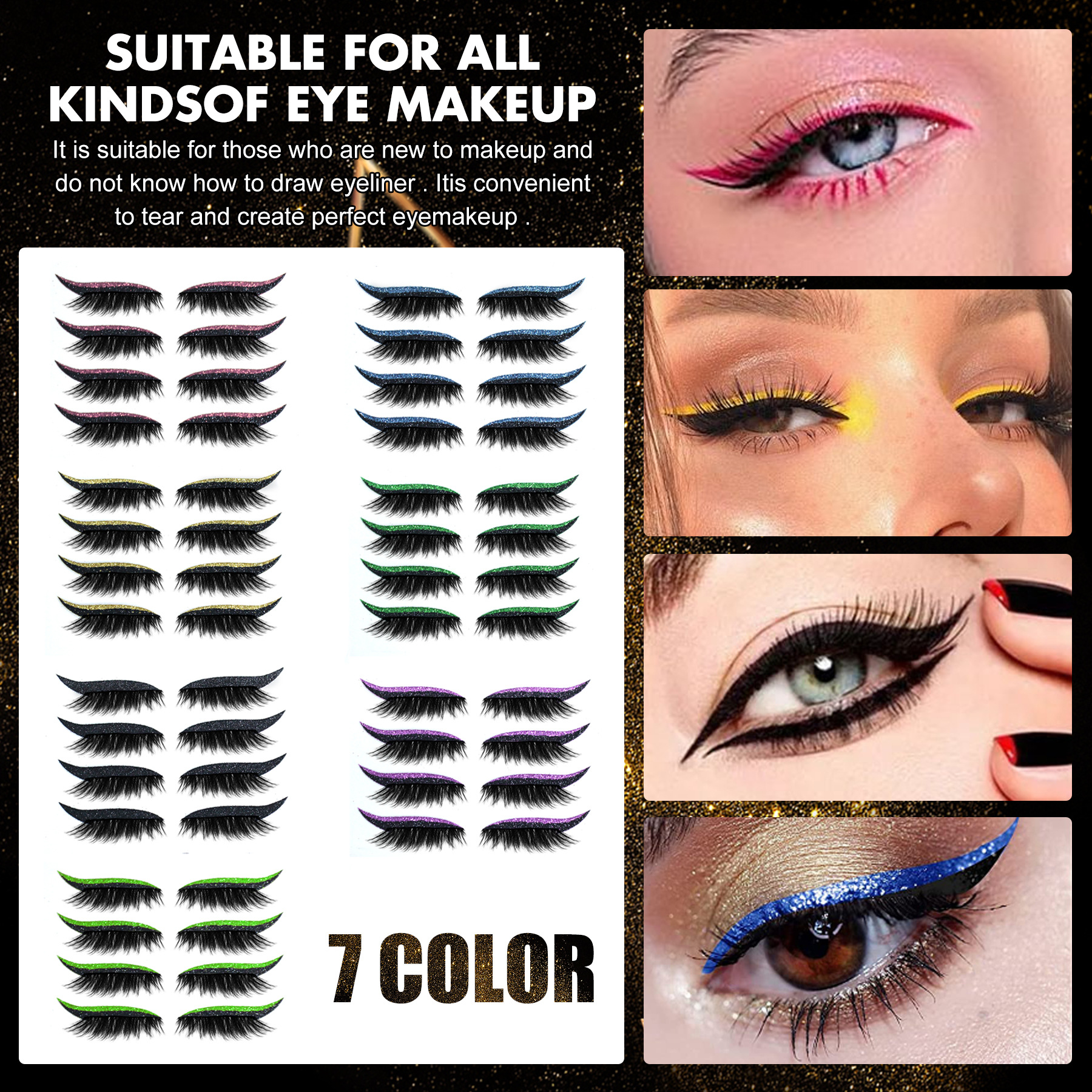 Self-adhesive False Eyelashes Glue-free Curling Eyelashes 4 Pairs_voghion.com