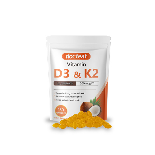 Docteat 维生素D3&K2软胶囊 助于日常吸收支持关节护理灵活运动