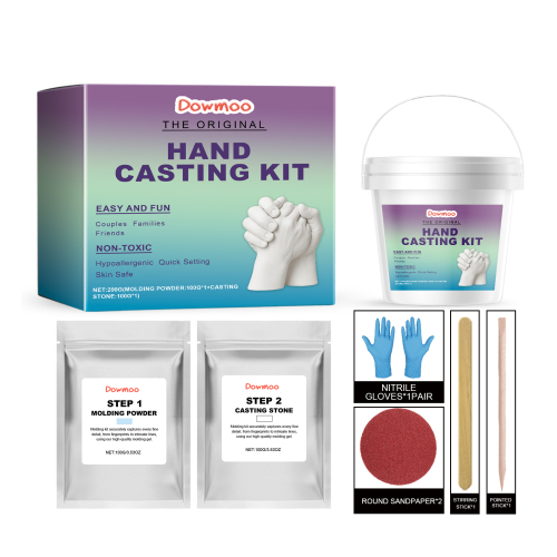 Dowmoo 手模粉DIY套装 克隆粉3D模型粉手部手印DIY纪念品手模套装