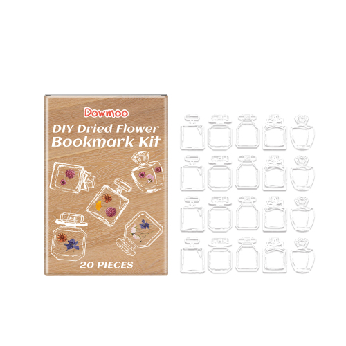 Dowmoo 干花书签套件 手工DIY瓶子干花手帐贴纸透明书签玻璃瓶装饰