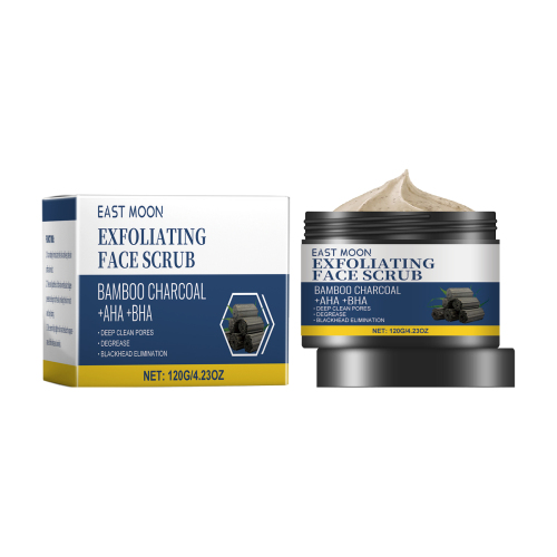 East Moon 木炭面部磨砂膏 温和去角质舒适清洁脸部滋润保湿磨砂膏