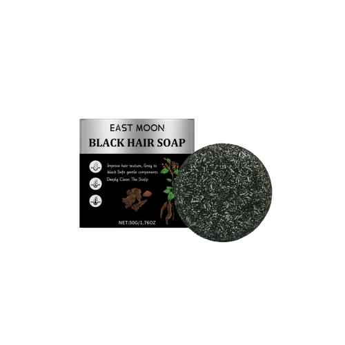 East Moon 男士竹炭乌发皂 固体护发清洁头皮柔顺乌发修护滋养发根