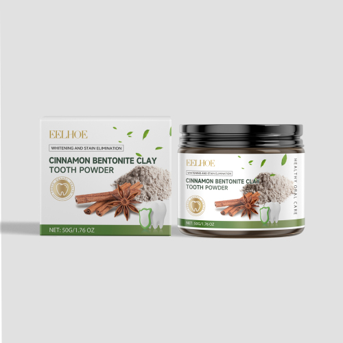 EELHOE 肉桂火山灰膨润土美白牙粉 洁净口腔异味自信微笑牙齿清洁护理美牙粉