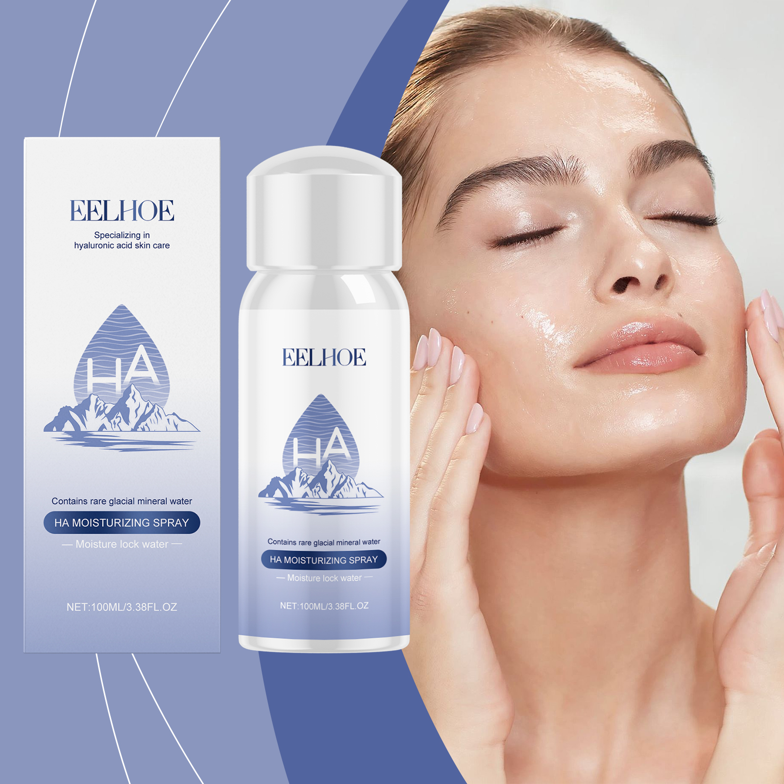 EELHOE Hyaluronic Acid Moisturizing Spray, Toner Deep Moisturizing Moisturizing Spray Skin Care Toner_voghion.com