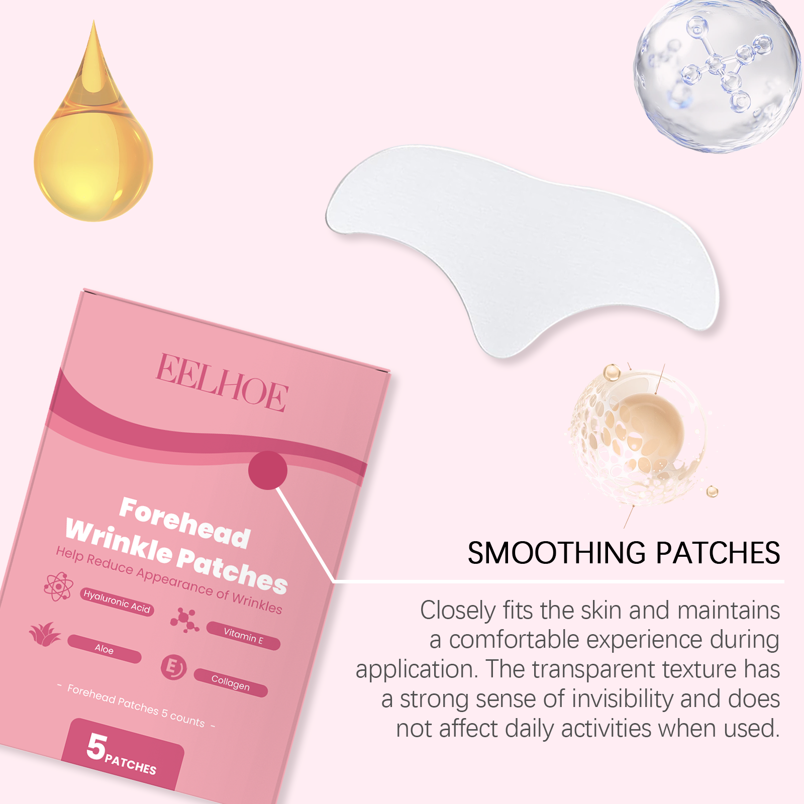 EELHOE Forehead Care Sticker, Gently Nourishing And Moisturizing, Caring For Soft And Delicate Skin, Daily Forehead Care Sticker_voghion.com