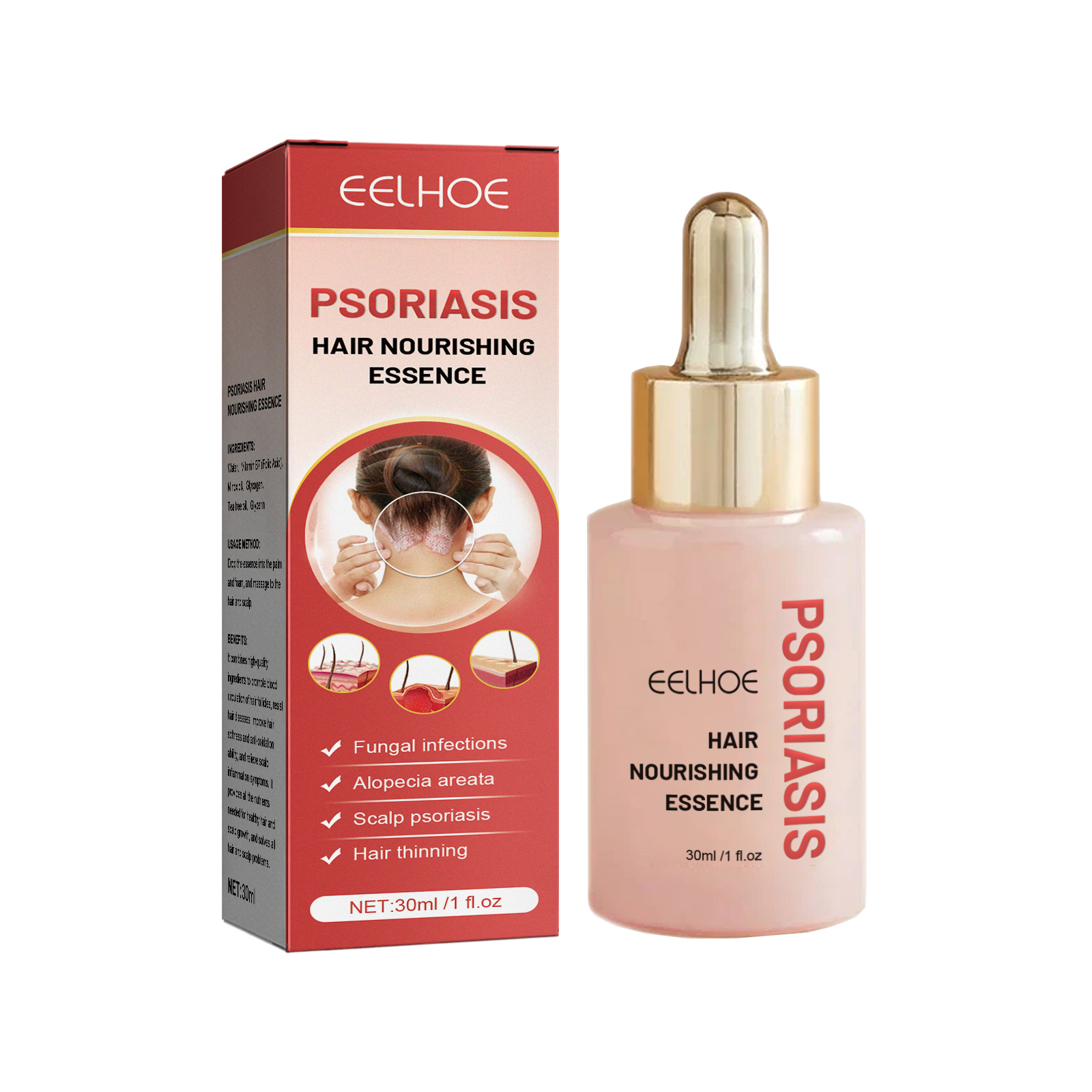 EELHOE Hair Nourishing Essence Daily Clean Scalp Dandruff Refreshing Oil Control Moisturizing Care Soft And Beautiful_voghion.com