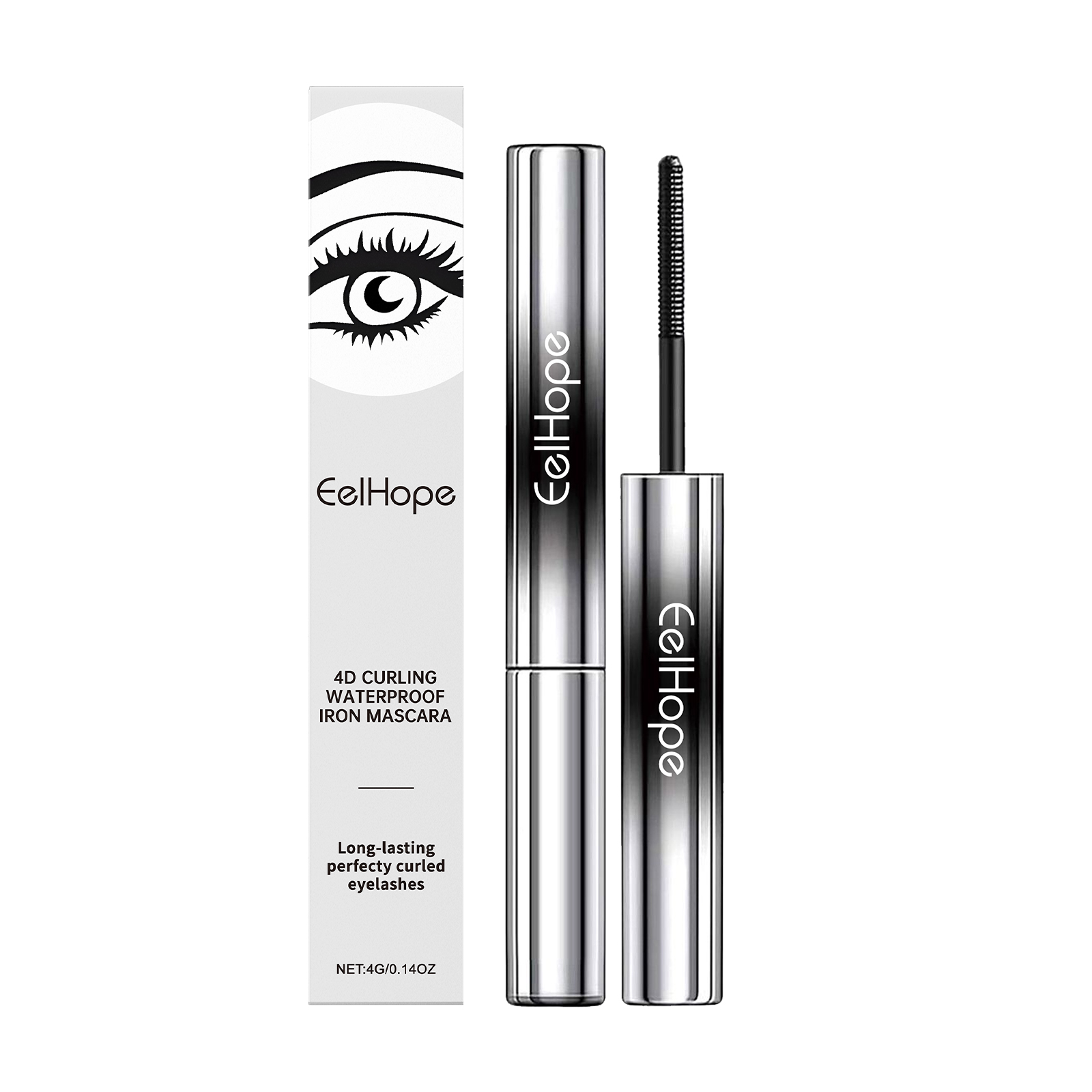 Mascara Eelhope 4D pour fer à friser, naturel, fin, volumisant, waterproof, résistant à la transpiration_voghion.com