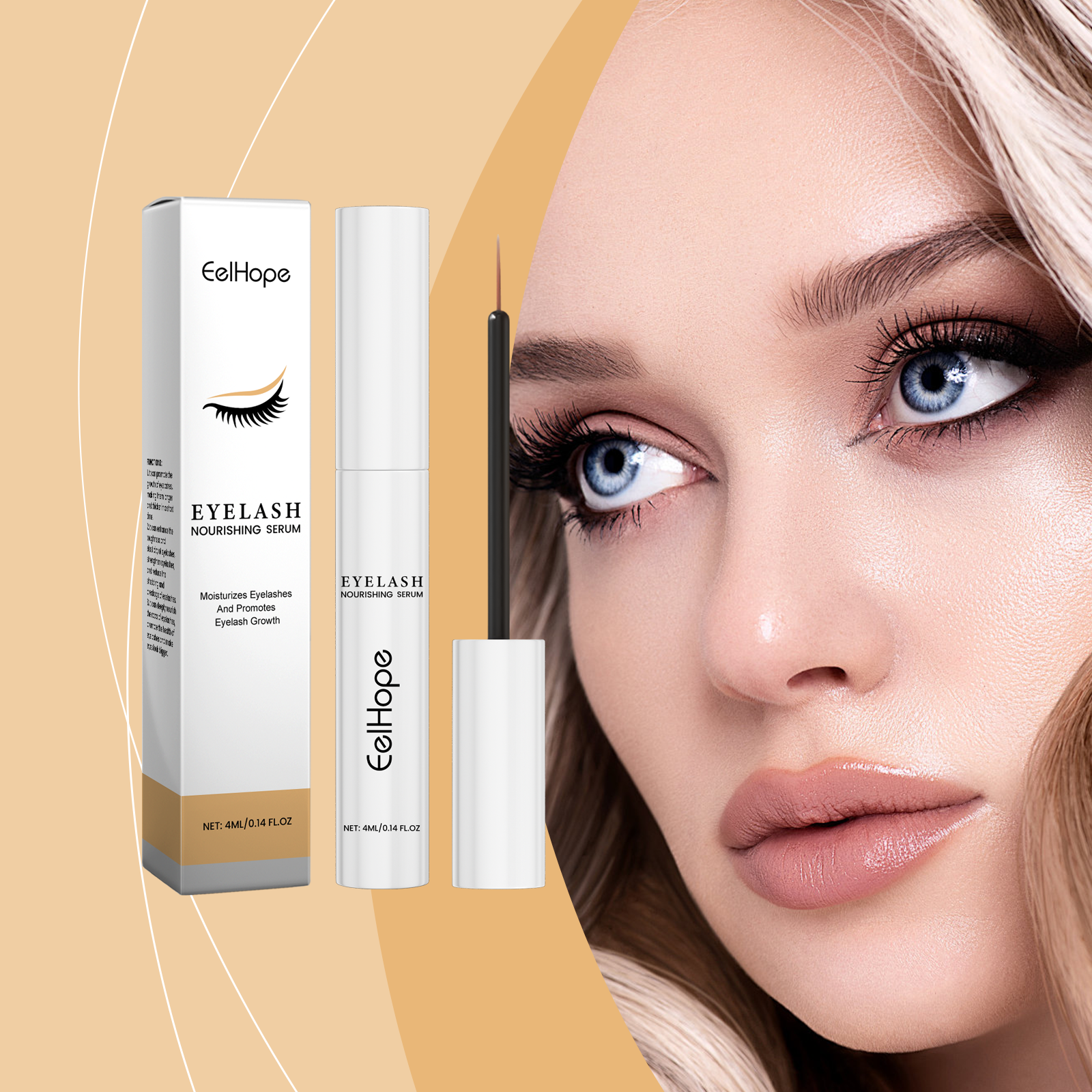 Eelhope Mascara, Gentle Moisturizing Lashes Long Black Beautiful Natural Curling To Create Attractive Lashes_voghion.com