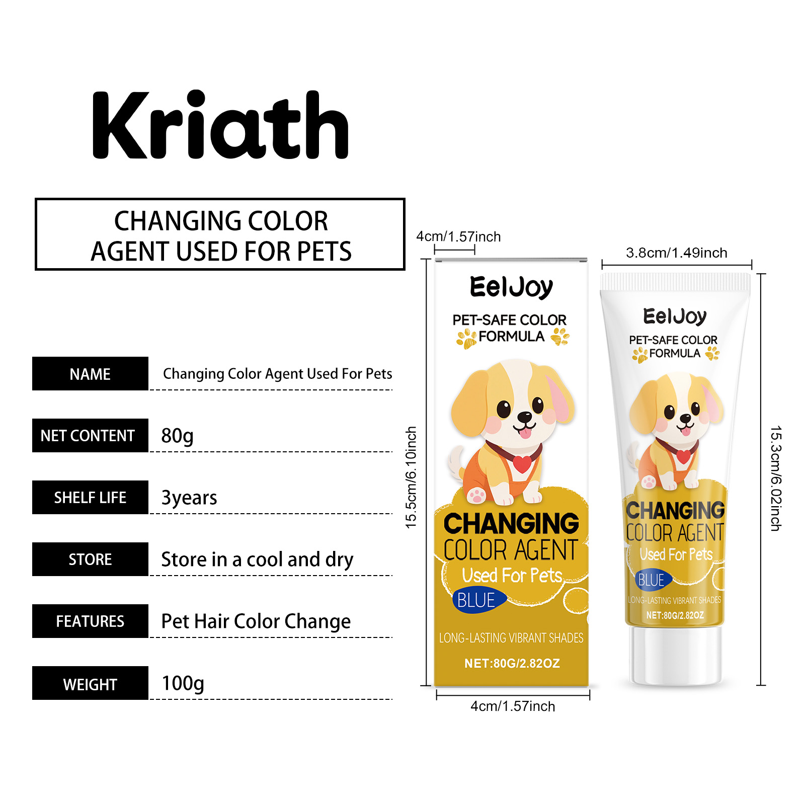 Blauwe kleurstof voor honden en katten haarverzorging_voghion.com