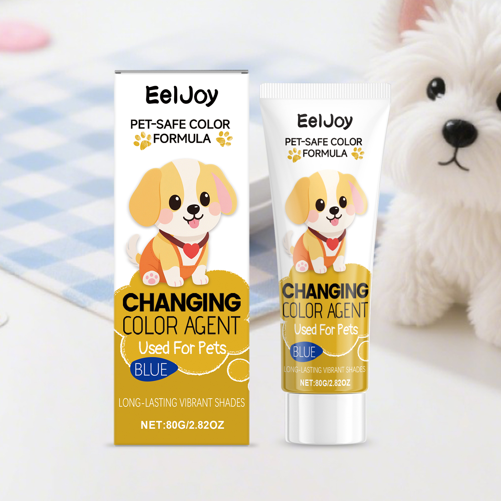 Blauwe kleurstof voor honden en katten haarverzorging_voghion.com