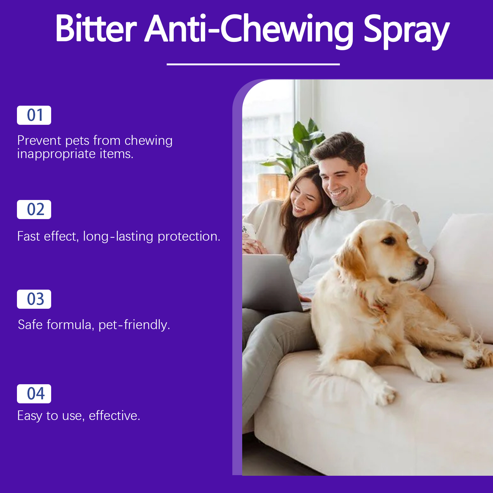 EelJoy Pet Anti-Bite Chew Anti-Lick Bitter Behavior Training Dog Deterrent Spray_voghion.com