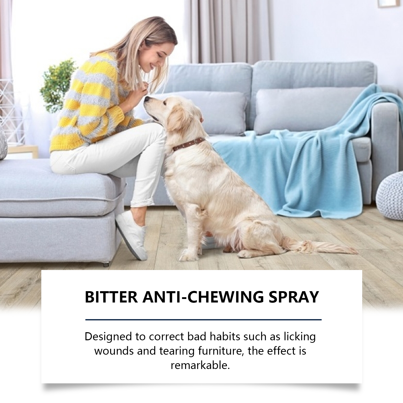 EelJoy Pet Anti-Bite Chew Anti-Lick Bitter Behavior Training Dog Deterrent Spray_voghion.com
