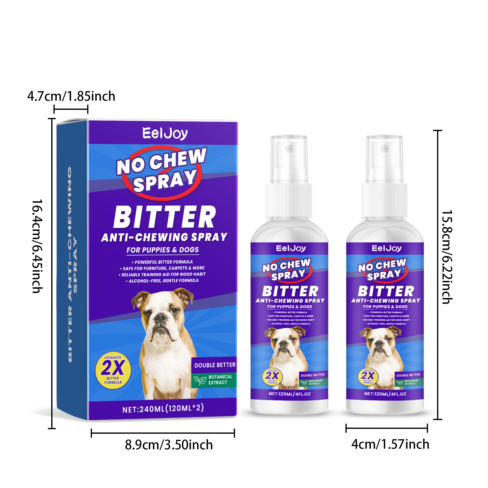 EelJoy Pet Anti-Bite Chew Anti-Lick Bitter Behavior Training Dog Deterrent Spray_voghion.com