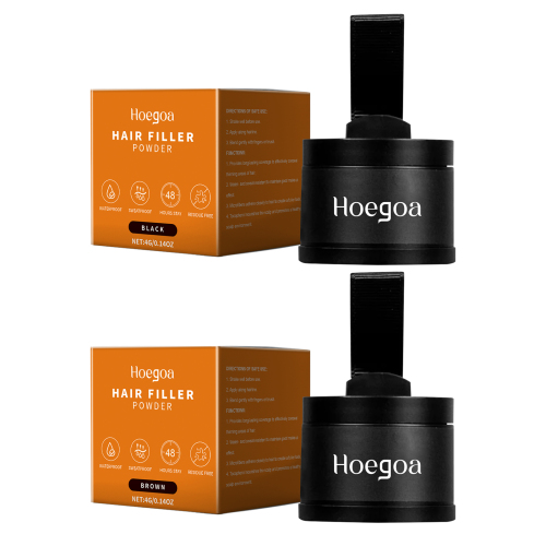 Hoegoa 发际线粉 美发补色黑色棕色头顶持久自然丰盈自然发际线粉